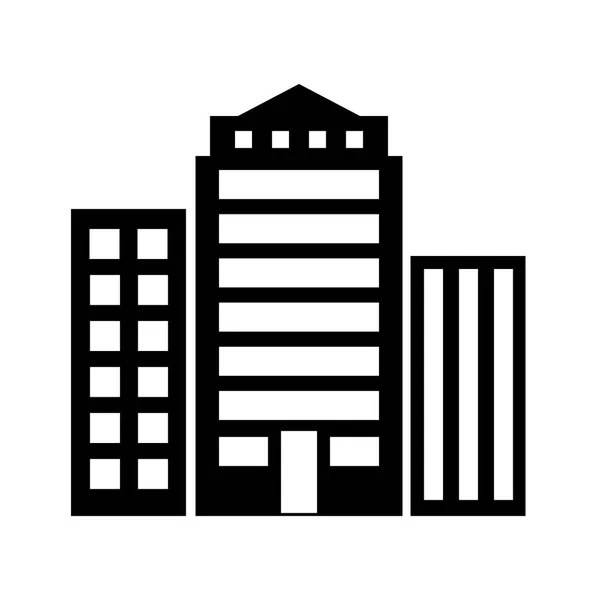 Ícone de edifícios. Símbolo arquitectónico —  Vetores de Stock