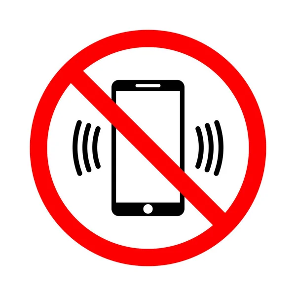 Je zakázáno používat mobilní telefon — Stockový vektor