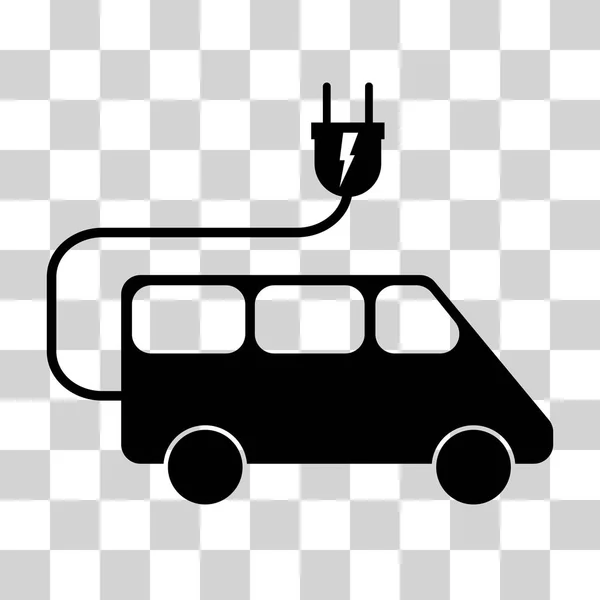 Elektriska minibuss tecken — Stock vektor