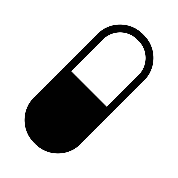 Capsule op witte achtergrond. Pictogram — Stockvector