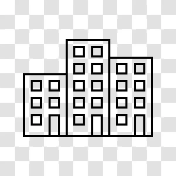 Edificios urbanos. Icono sobre fondo blanco — Vector de stock