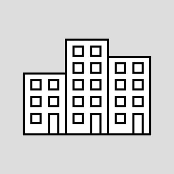 Városi épületek. Ikonra a fehér háttér — Stock Vector