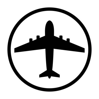 Uçak simgesi. Vektör