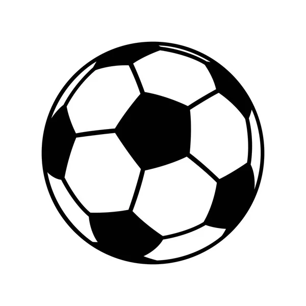 Fotbalový Míč Ikona Plochá Vektorové Ilustrace Bílém Pozadí — Stockový vektor