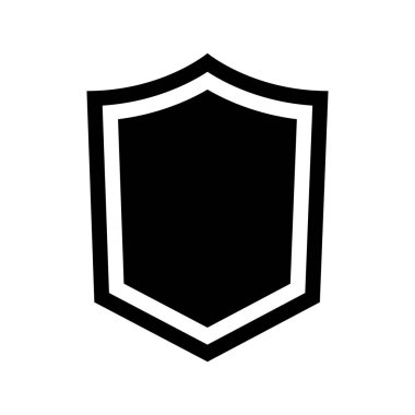 Beyaz arkaplanda kalkan simgesi izole edildi