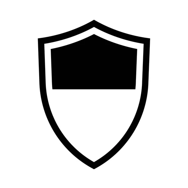 Schild-Symbol isoliert auf weißem Hintergrund — Stockvektor