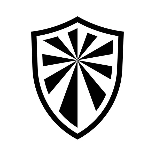 Icono de escudo aislado sobre fondo blanco — Vector de stock