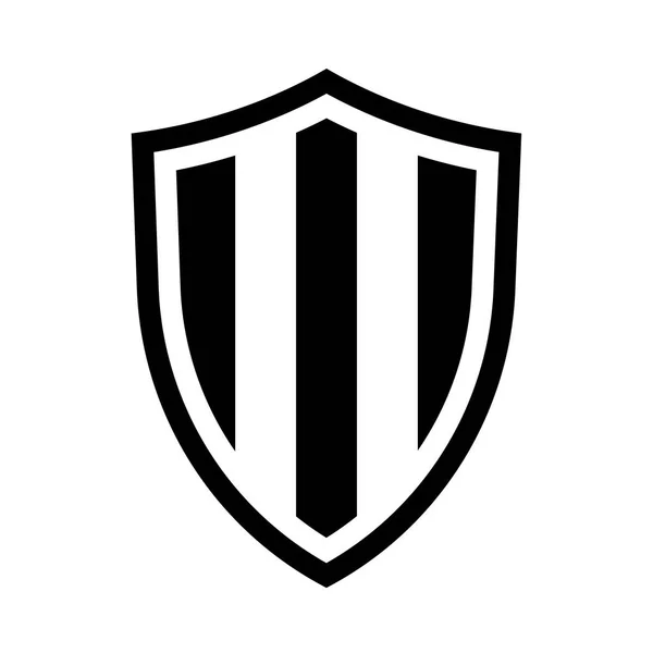 Icono de escudo aislado sobre fondo blanco — Archivo Imágenes Vectoriales