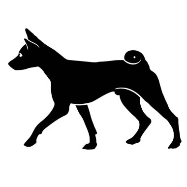 Köpek alçaklık doğurmak. Siluet