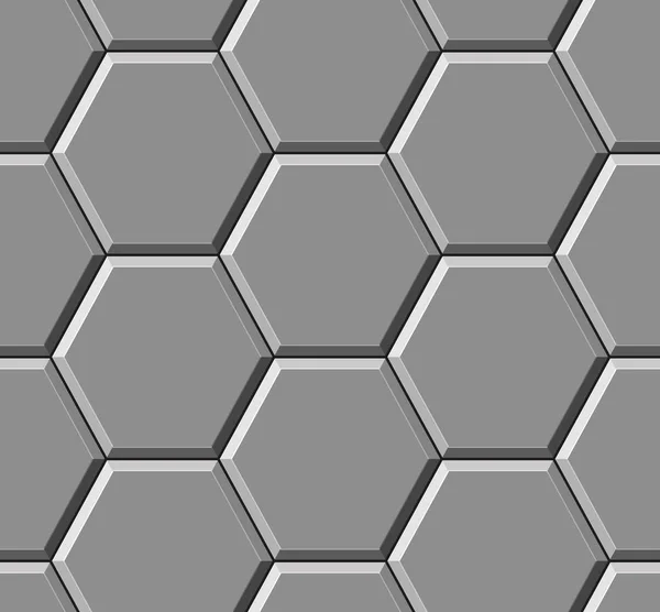 Losas de pavimentación hexagonales. Patrón sin costura — Vector de stock
