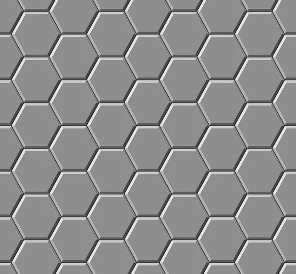 Losas de pavimentación hexagonales. Patrón sin costura — Vector de stock