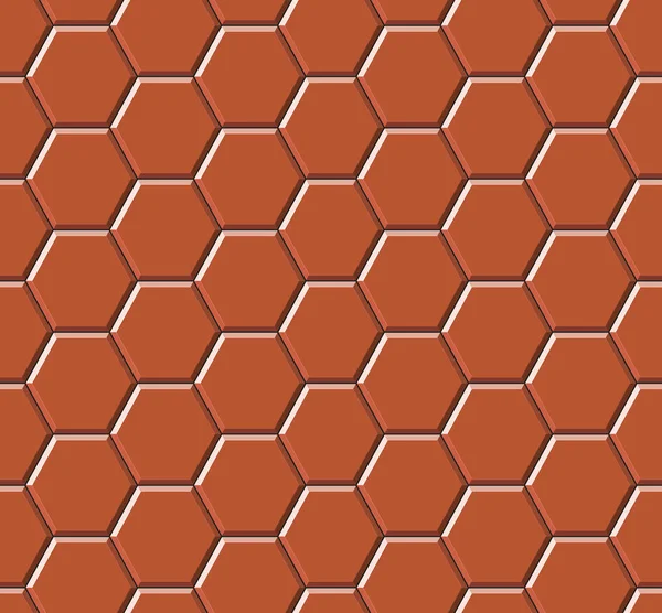 Losas de pavimentación hexagonales. Patrón sin costura — Vector de stock