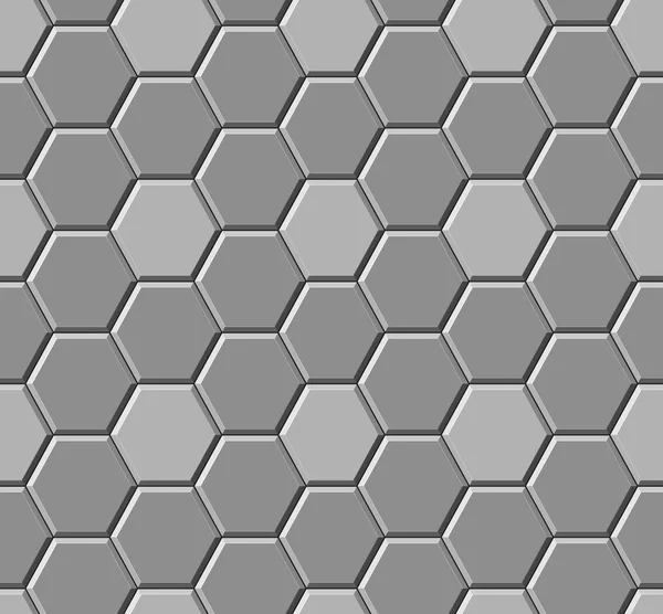 Losas de pavimentación hexagonales. Patrón sin costura — Vector de stock