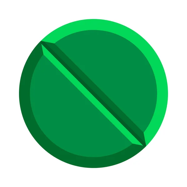Gröna piller. Vektor — Stock vektor