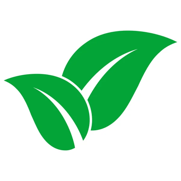 Groene bladeren. Vector-pictogram — Stockvector