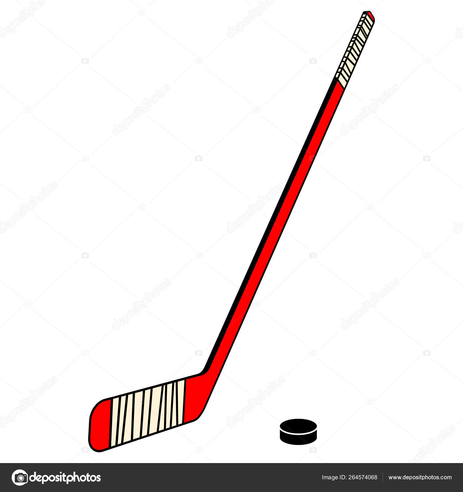 Hockey stick and puck Stock Vector by ©Laures 264574068