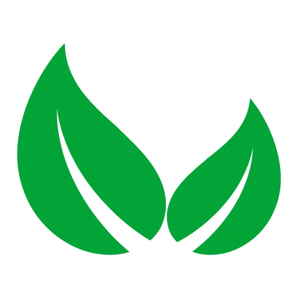 Green leaves. Vector icon — Stock Vector