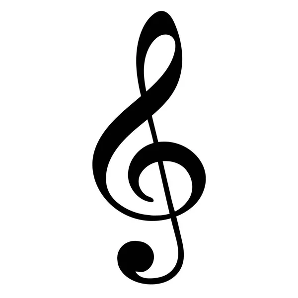 Treble Clef na białym tle — Wektor stockowy