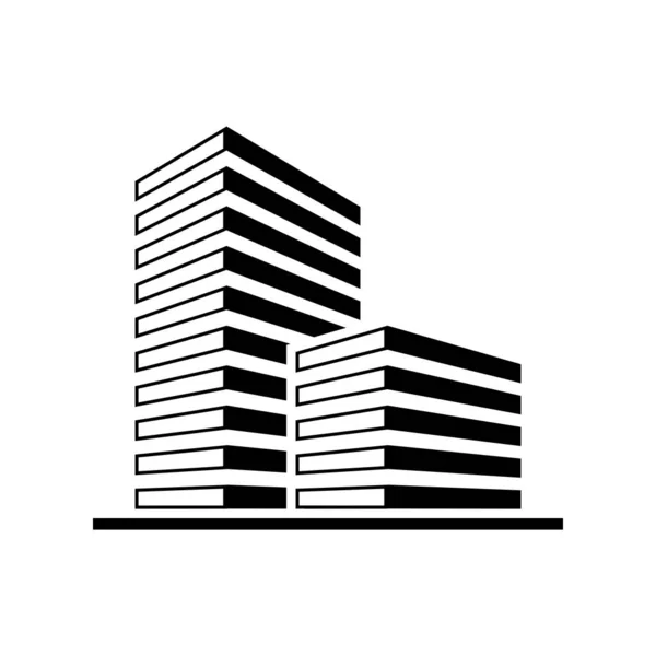 Moderna byggnader-ikonen — Stock vektor