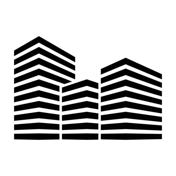 Moderna byggnader-ikonen — Stock vektor