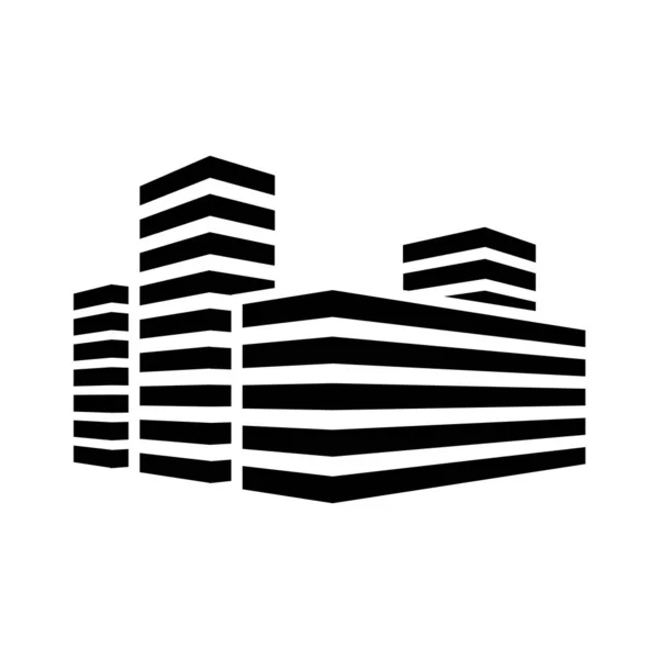 Modern épületek ikon — Stock Vector