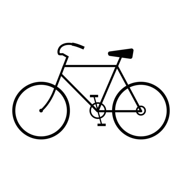 Pictograma bicicletei pe fundal alb — Vector de stoc