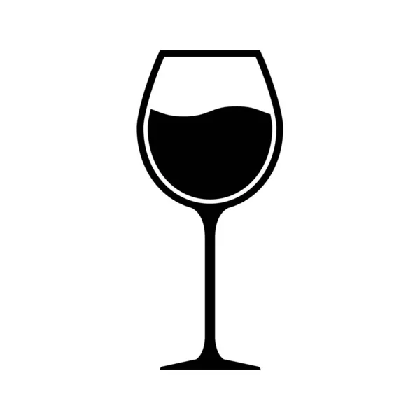 Egy pohár bor ikon. — Stock Vector