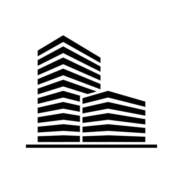 Icono de edificios modernos — Vector de stock