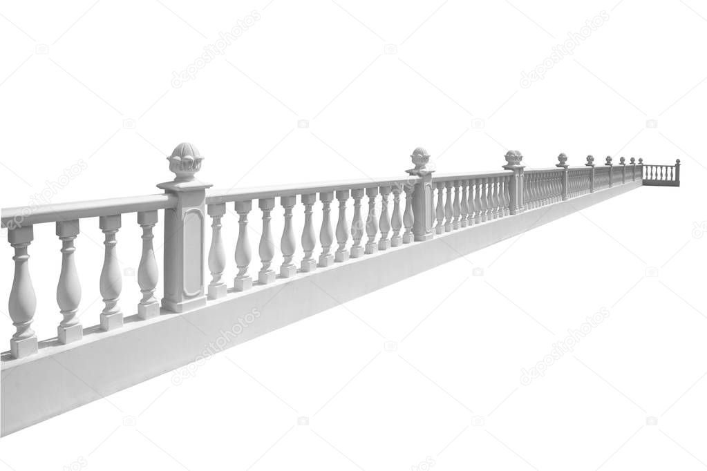 Balustrade isolated on a white background