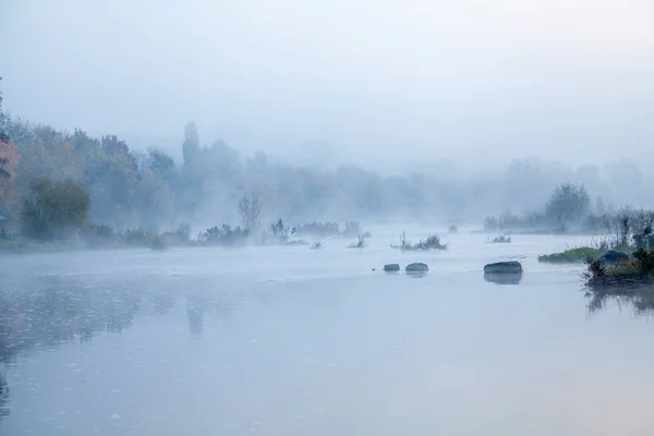 Misty Morning on the  river — Stock Photo, Image