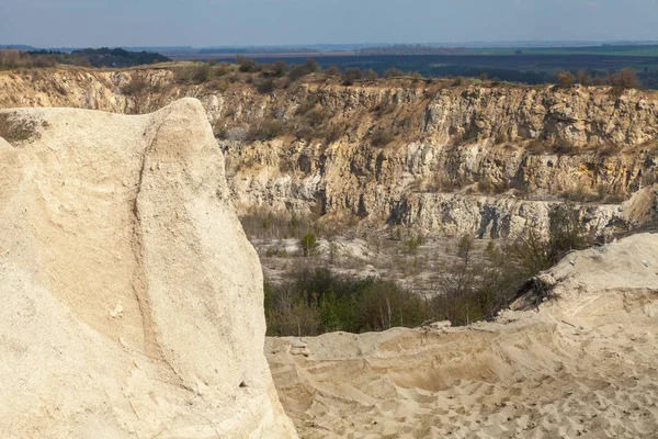 Old large abandoned quarry — Stock Photo, Image