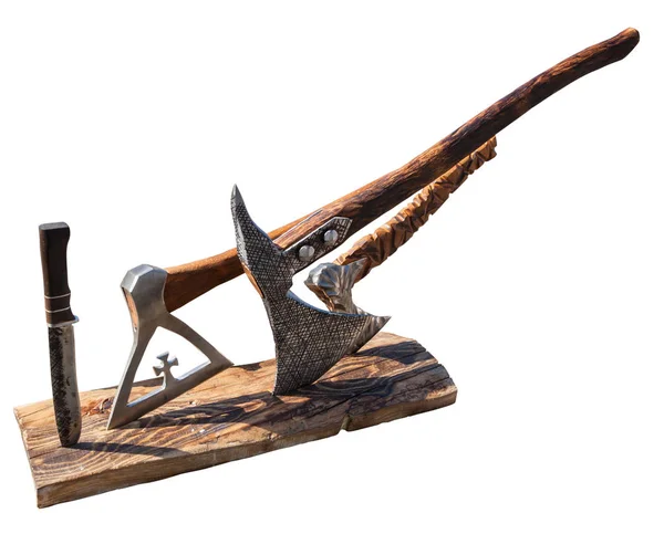 Imitação de machado de batalha forjado vintage — Fotografia de Stock