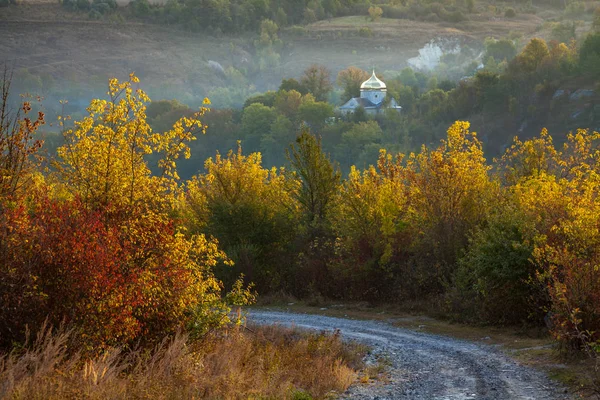 Autumn evening rural landscape — Stock Photo, Image
