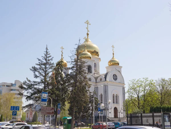 俄罗斯克拉斯诺达尔 2018年4月10日 神圣的圣太子涅夫斯基军事大教堂 — 图库照片