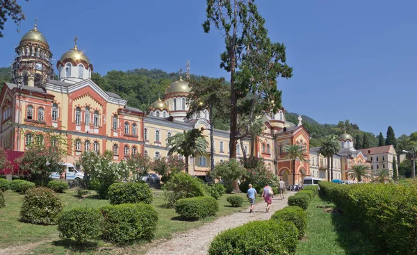 Novo Athos Simon Monastery Zealot Monastery Localizado Monte Athos Abkhazia — Fotografia de Stock