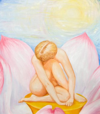 Lotus.Oil resimdeki çıplak kız. 