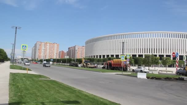 Krasnodar Rusland Juni 2018 Stadion Krasnodar Voetbalstadion Van Dezelfde Club — Stockvideo