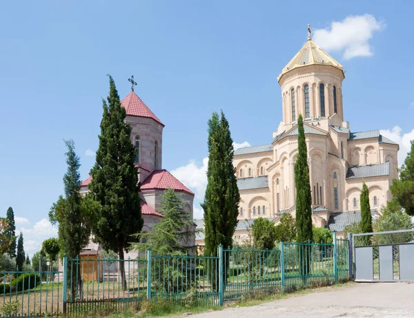 Catedral Santísima Trinidad Tiflis Esta Catedral Principal Iglesia Ortodoxa Georgiana — Foto de Stock