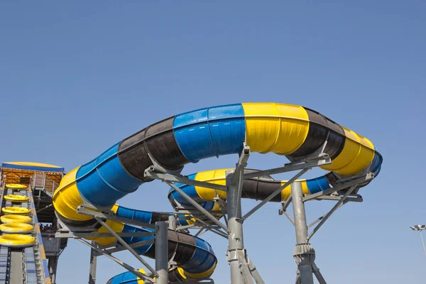 Anapa Rússia Agosto 2017 Parque Aquático Golden Beach Slides Água — Fotografia de Stock