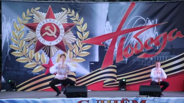 Primorsko Akhtarsk Russia May 2017 Celebration Victory Day May Festive — Stock Video