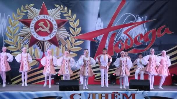 Primorsko Akhtarsk Rusland Mei 2017 Viering Van Dag Van Overwinning — Stockvideo