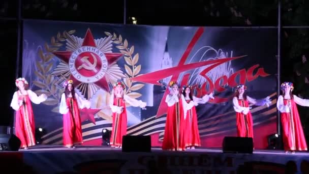 Primorsko Akhtarsk Rusia Mai 2017 Sărbătorirea Zilei Victoriei Mai Concert — Videoclip de stoc