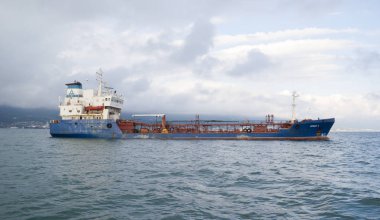 Rusya, Novorossiysk - 9 Nisan 2014: tanker 