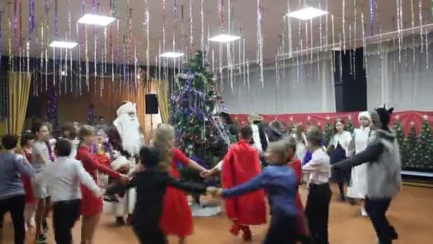 Primorsko Akhtarsk Rusia Diciembre 2017 Los Niños Gran Salón Celebran — Vídeo de stock