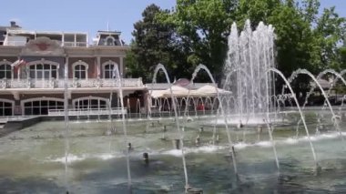 Krasnodar, Rusya Federasyonu - May25, 2018: Çeşme İskender Bulvarı Krasnodar.