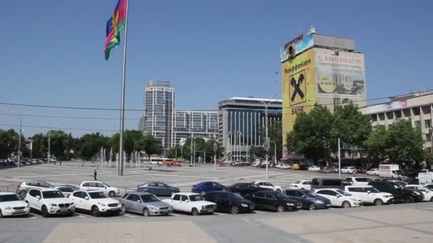 Krasnodar Rusya Federasyonu Mayıs 2018 Tiyatro Meydanı Şehir Merkezinde Krasnodar — Stok video