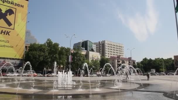 Krasnodar Russland Mai 2018 Theaterplatz Stadtzentrum Krasnodar Ist Eine Große — Stockvideo