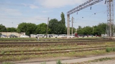 Demiryolu kavşak Krasnodar şehir çevresinde