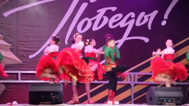 Primorsko Akhtarsk Ryssland Maj 2018 Firandet Segerdagen Maj Festlig Konsert — Stockvideo
