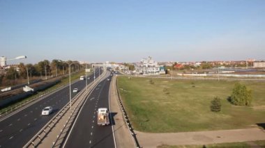 Krasnodar, Rusya Federasyonu - 6 Kasım 2018: Rostov Otoban girişinde Krasnodar için